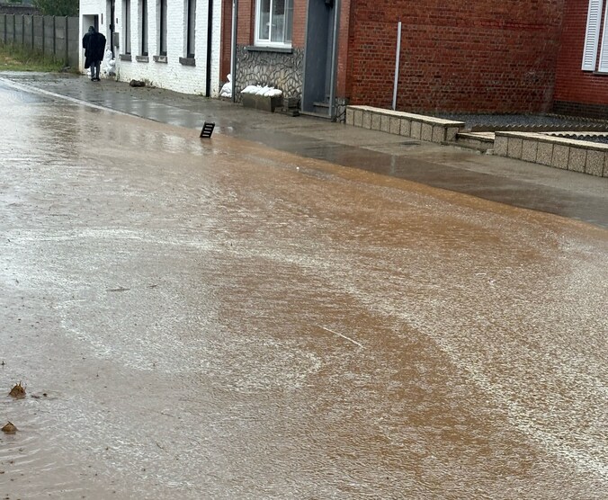 Wateroverlast in Montenaken.
