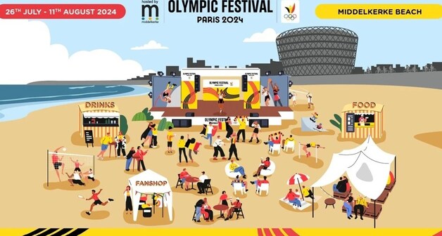Olympic Festival affiche in Middelkerke 