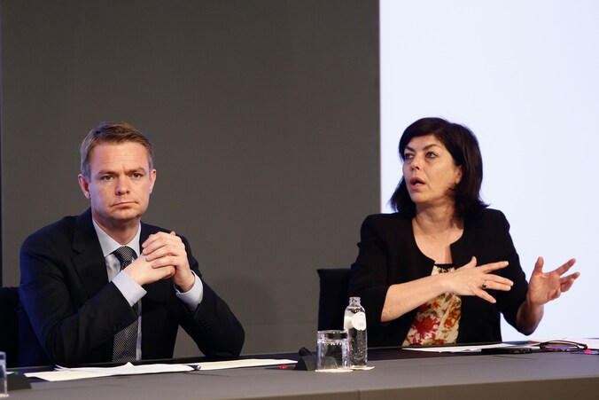 Staatssecretaris Hendrik Bogaert en minister Joëlle Milquet.