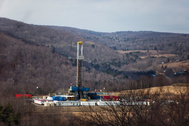 Een hydraulische fracking-machine in de Amerikaanse staat Pennsylvania.