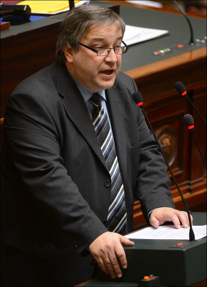 Kamerlid Luk Van Biesen, fractieleider van Open in de gemeenteraad van Kraainem.