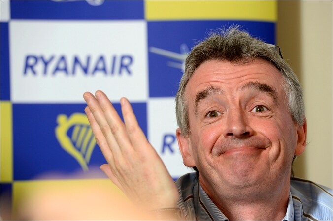 Ryanair-topman Michael O'Leary zit nooit om een straffe uitspraak verlegen.