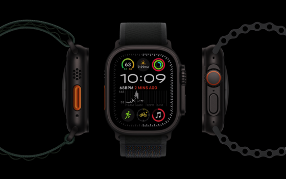 Apple Watch Ultra 2 in het zwart.