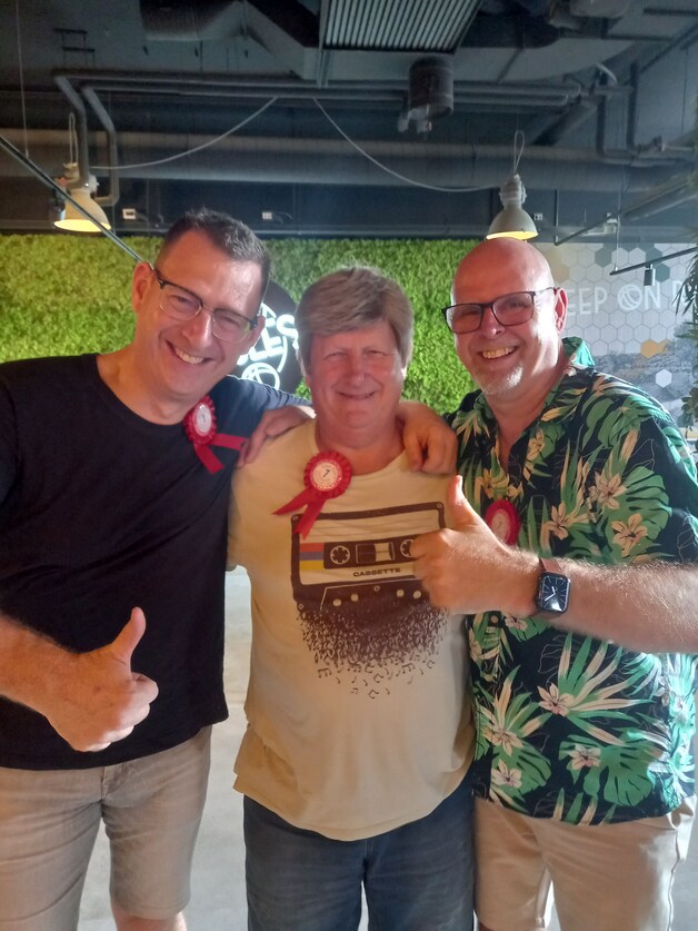 V.l.n.r.: Frank, Sjak en Twan van Oers