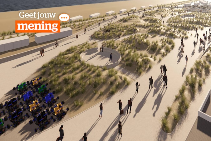Het wensbeeld van de nieuwe Zeedijk dat aan de gemeenteraad werd getoond.