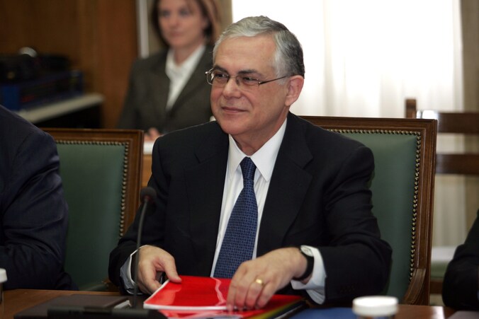 Grieks premier Lucas Papademos.