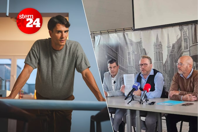 Conner Rousseau (Vooruit) / De nieuwe coalitie tussen Vlaams Belang en STiP+ in Izegem.
