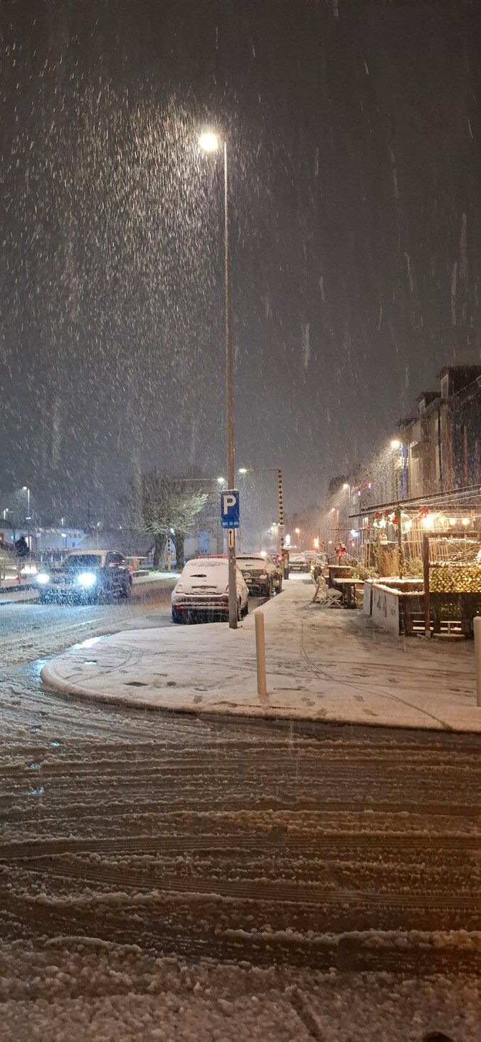 Ook Wetteren ligt bedekt onder laagje sneeuw