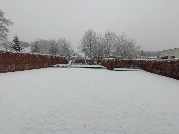 Donderdagochtend werd Brecht wakker onder een heus sneeuwtapijt