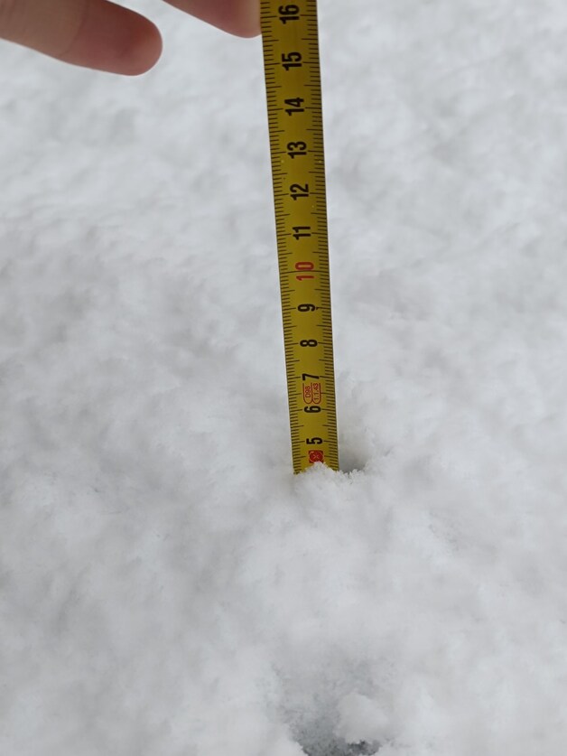 Er ligt deze ochtend al zo'n vijf centimeter sneeuw in Brecht