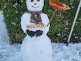 Lezer maakt sneeuwman in Vossem