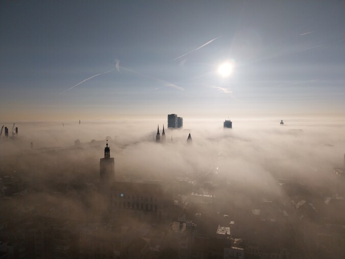 Oostende in de mist