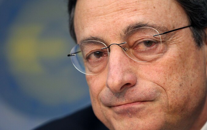 Mario Draghi, voorzitter van de Europese Centrale Bank (ECB).