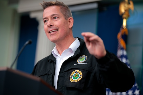 De Amerikaanse minister van Transport Sean Duffy.