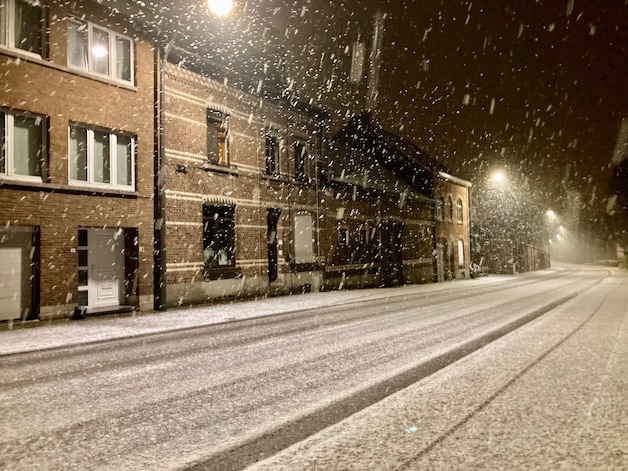 Sneeuw in Grimbergen