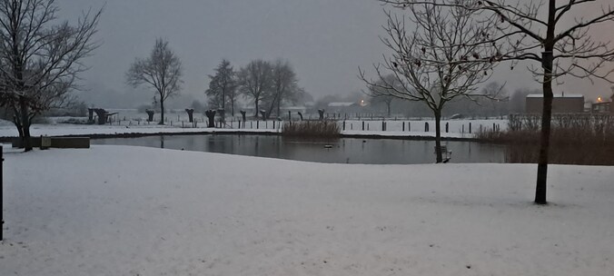 Sneeuwtapijt in Maldegem