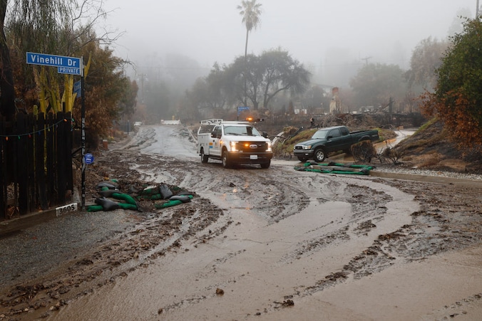 Californië getroffen door rots- en modderlawines na hevige regenval ...