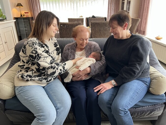 Voor de tweede keer is er een viergeslacht in de familie. 