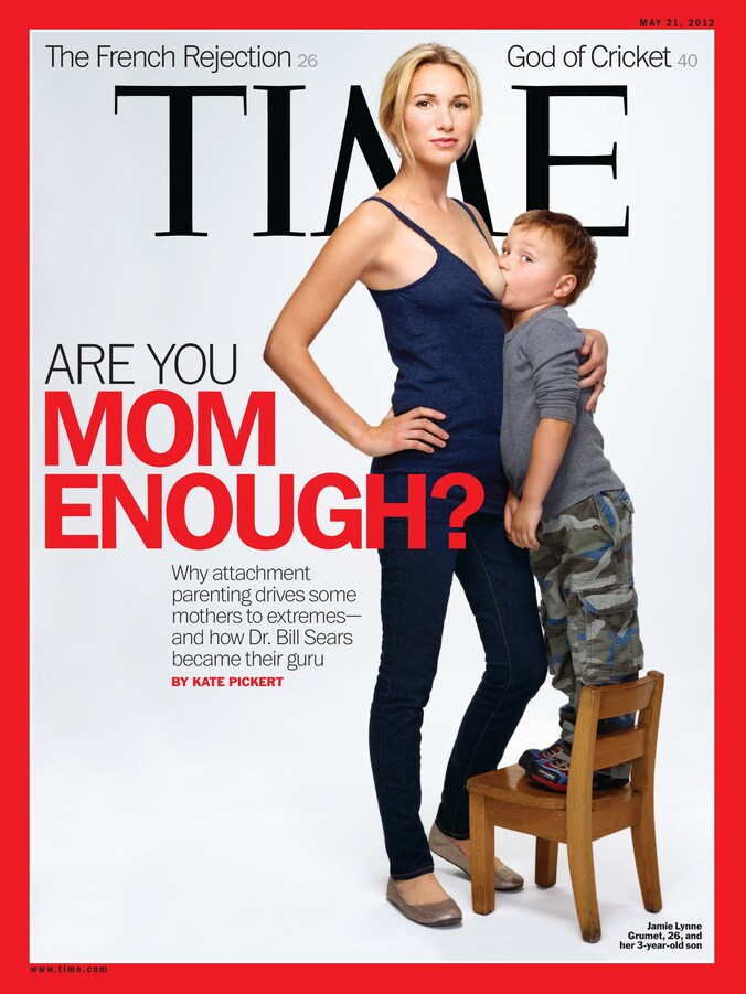 De controversiële cover van Time bracht een nationaal debat over borstvoeding tot drie jaar of langer op gang.