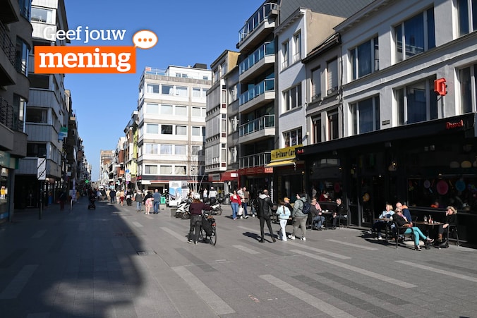 De Kerkstraat in Blankenberge.