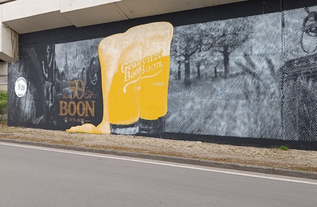 Het street-art collectief Puncheur realiseerde de indrukwekkende muurschildering op een betonnen muur langs de spoorweg.