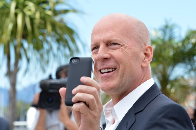 Bruce Willis op 16 mei in Cannes.