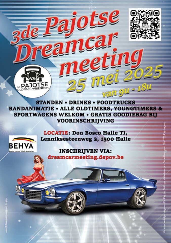 De affiche van de Pajotse Dreamcar Meeting