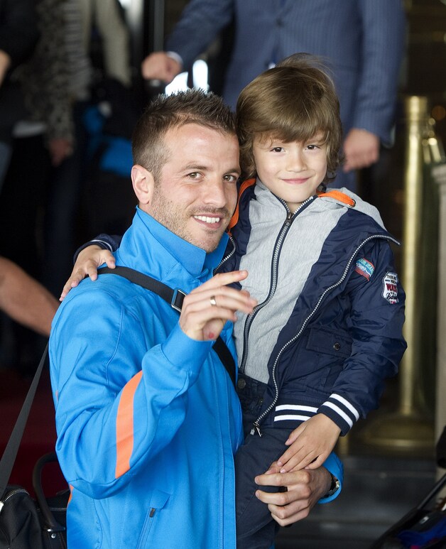 Rafael van der Vaart en zoon Damian.