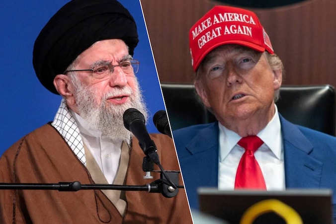 De Iraanse ayatollah Khamenei en VS-president Trump.