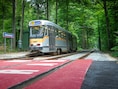 Tram 44 naar Tervuren onderbroken door afgerukte bovenleiding na stormweer