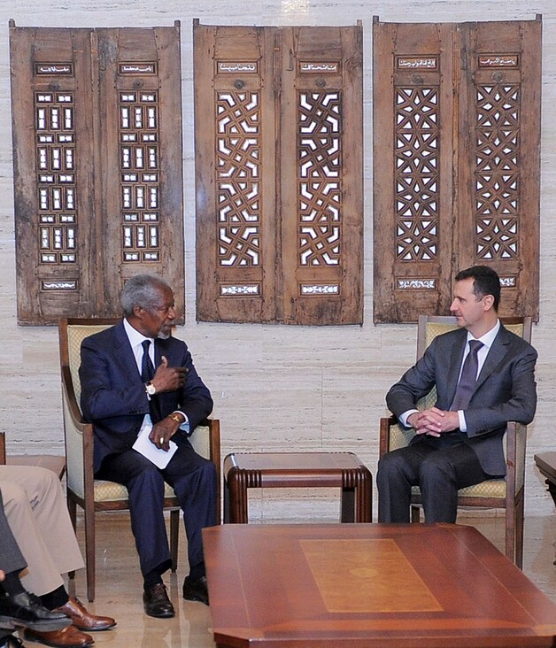 Bashar al-Assad met Kofi Annan.