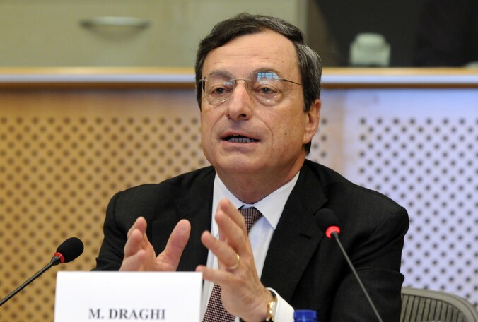 De voorzitter van de Europese Centrale Bank Mario Draghi
