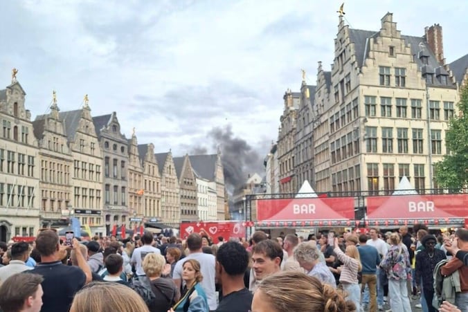 Brand in de Kaasrui in Antwerpen