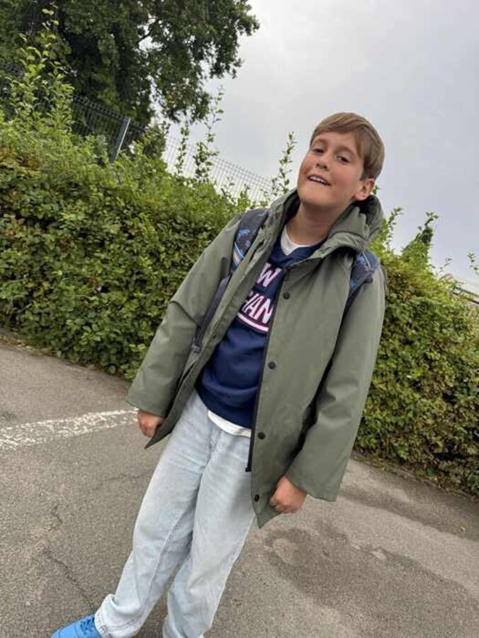 Mattiz (11) had vandaag zijn eerste dag in het eerste middelbaar