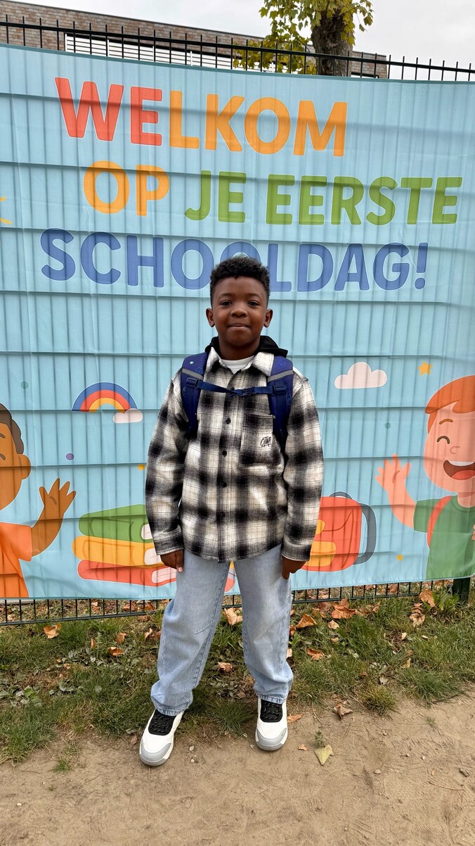 Jake aan de gemeentelijke school van Zaventem.
