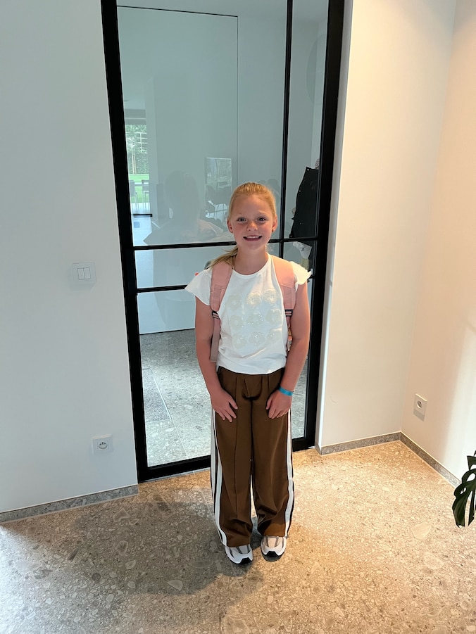 Liene uit Boorsem was klaar om weer naar school te gaan.