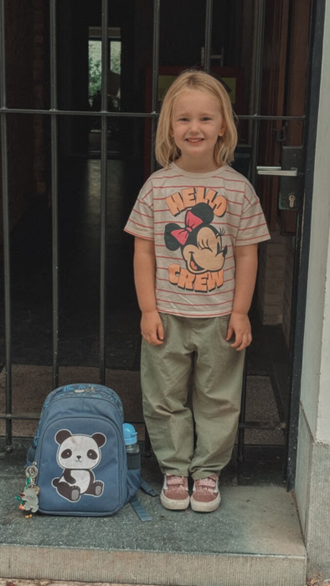Elle uit Diest vertrok met een grote glimlach naar de schoolpoort.