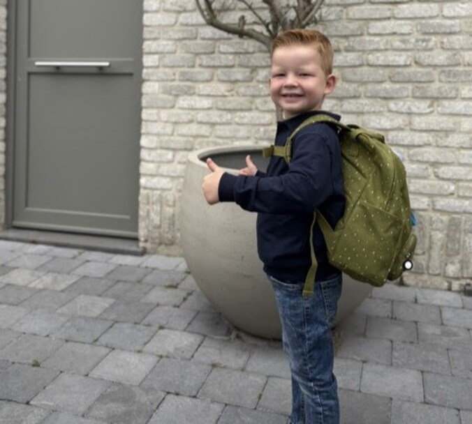 Leon was er vanochtend helemaal klaar voor.