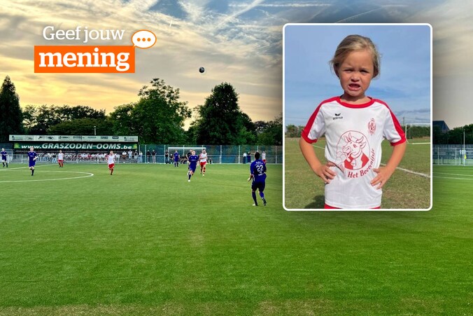 Lilou (rechts) is uit voetbalclub SK Loenhout in Wuustwezel gezet omdat haar papa geen pintjes wil tappen. 