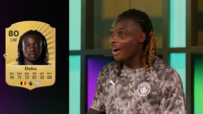 KIJK. Ploeggenoten nemen Doku in de maling met zijn rating op EA FC26 ...