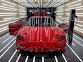 De Porsche Taycan GTS, een elektrisch model. 