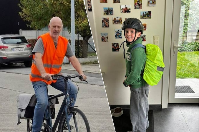 Gino, in Grembergen / Vic is net 10 jaar geworden en is een fervente fietser.