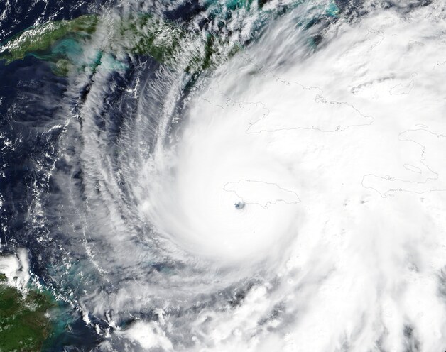 Satellietbeeld van NASA toont orkaan Melissa die Jamaica nadert op 28 oktober 