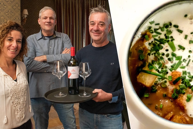 Zaakvoerder Eric De Bisschop (midden) met zaalverantwoordelijken Aagje Goethals en Christophe Roman.