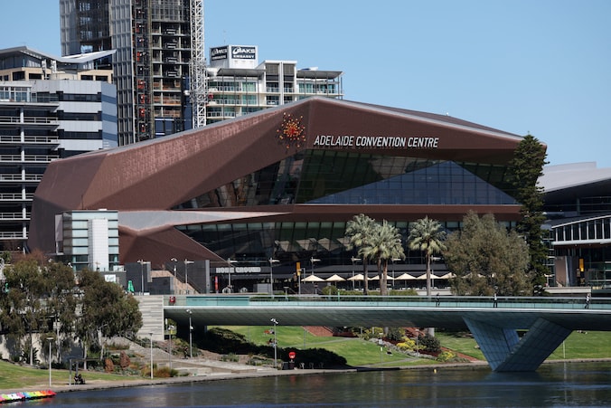 Het conferentiecentrum in Adelaide, waar Australië de volgende wereldwijde klimaatconferentie zou organiseren als het land gekozen wordt.