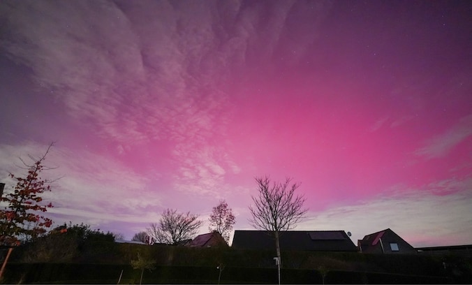 Ook in Gierle was afgelopen nacht het noorderlicht te zien.