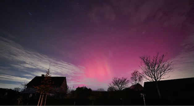 Ook in Gierle was afgelopen nacht het noorderlicht te zien.