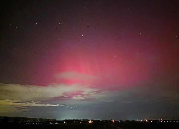 Ook in Zomergem werd afgelopen nacht het noorderlicht gespot.