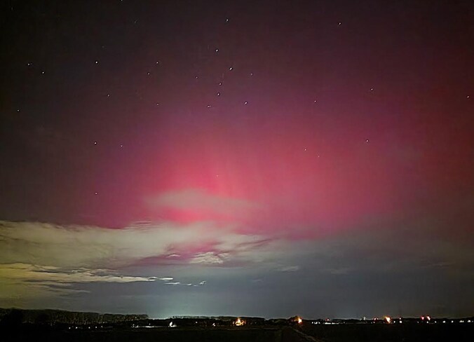 Ook in Zomergem werd afgelopen nacht het noorderlicht gespot.