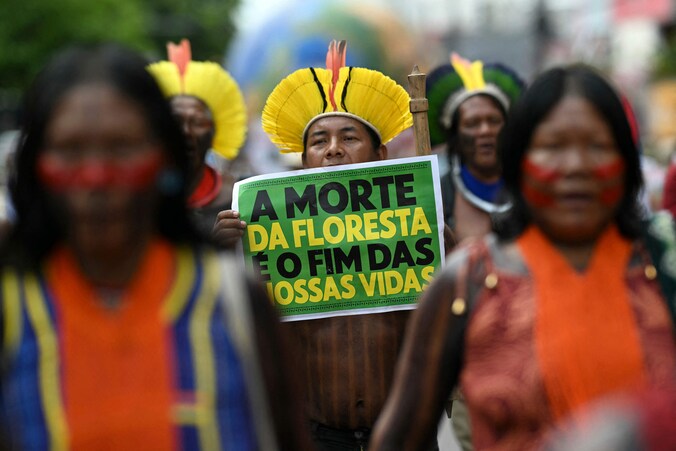 De mars trekt zo’n 4,5 kilometer door de Braziliaanse stad, maar passeert de conferentielocatie van de COP30 niet.